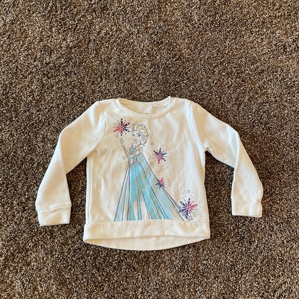 Disney White and Blue Frozen Sweatshirt
